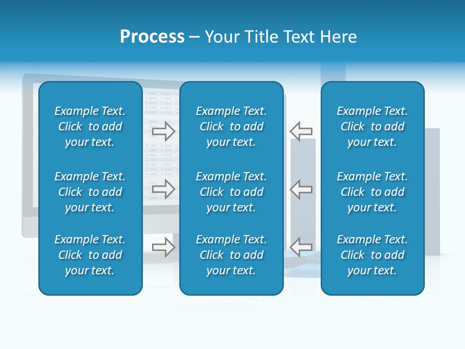 Connect Blue Graph PowerPoint Template