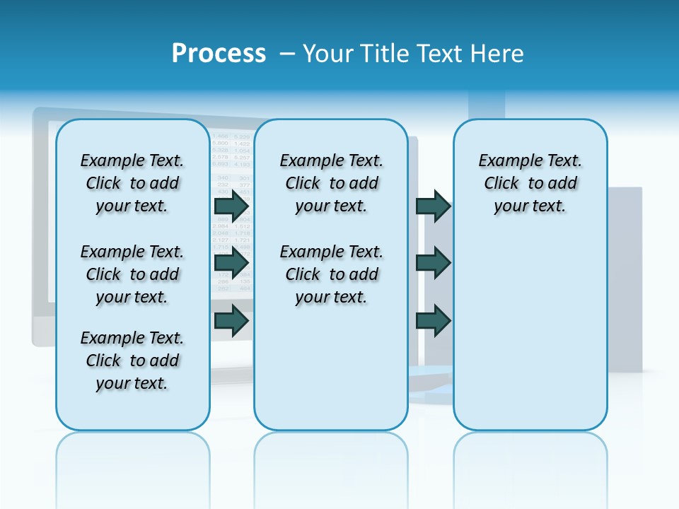 Connect Blue Graph PowerPoint Template