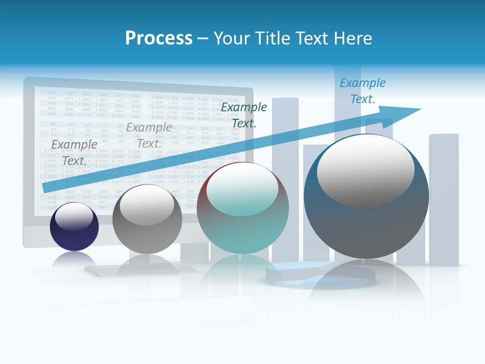 Connect Blue Graph PowerPoint Template
