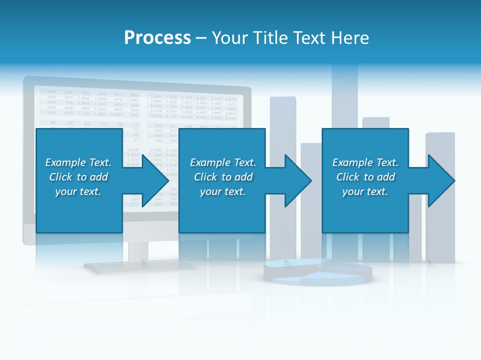 Connect Blue Graph PowerPoint Template