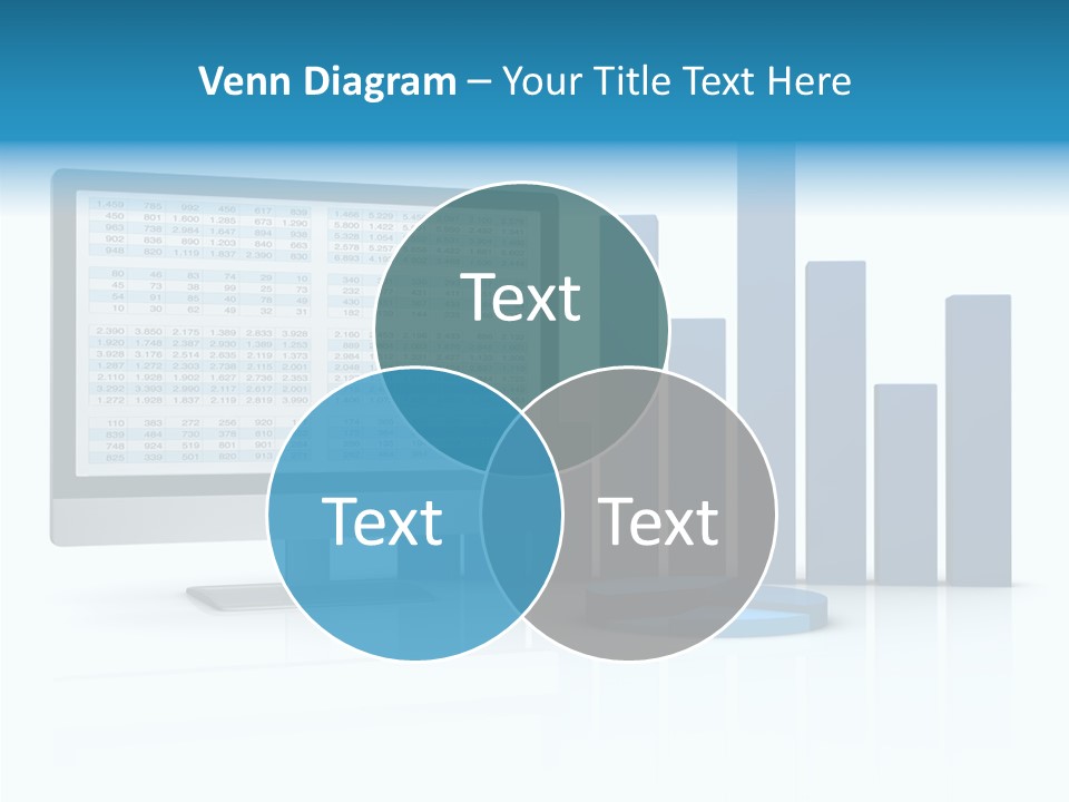 Connect Blue Graph PowerPoint Template