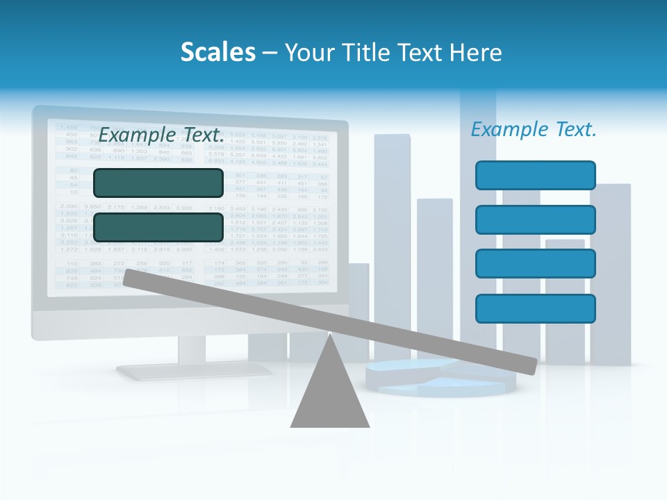 Connect Blue Graph PowerPoint Template