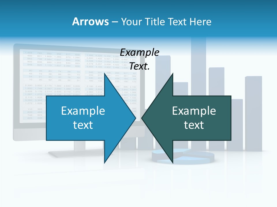 Connect Blue Graph PowerPoint Template