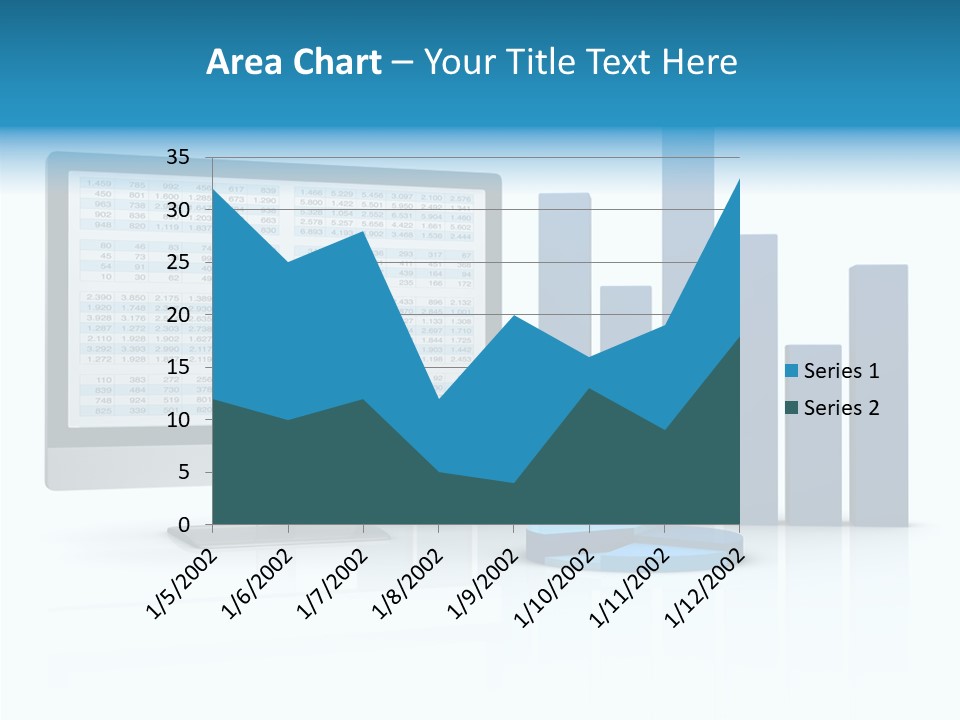 Connect Blue Graph PowerPoint Template