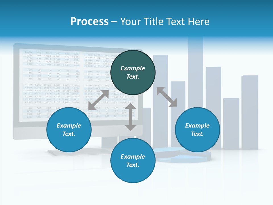 Connect Blue Graph PowerPoint Template