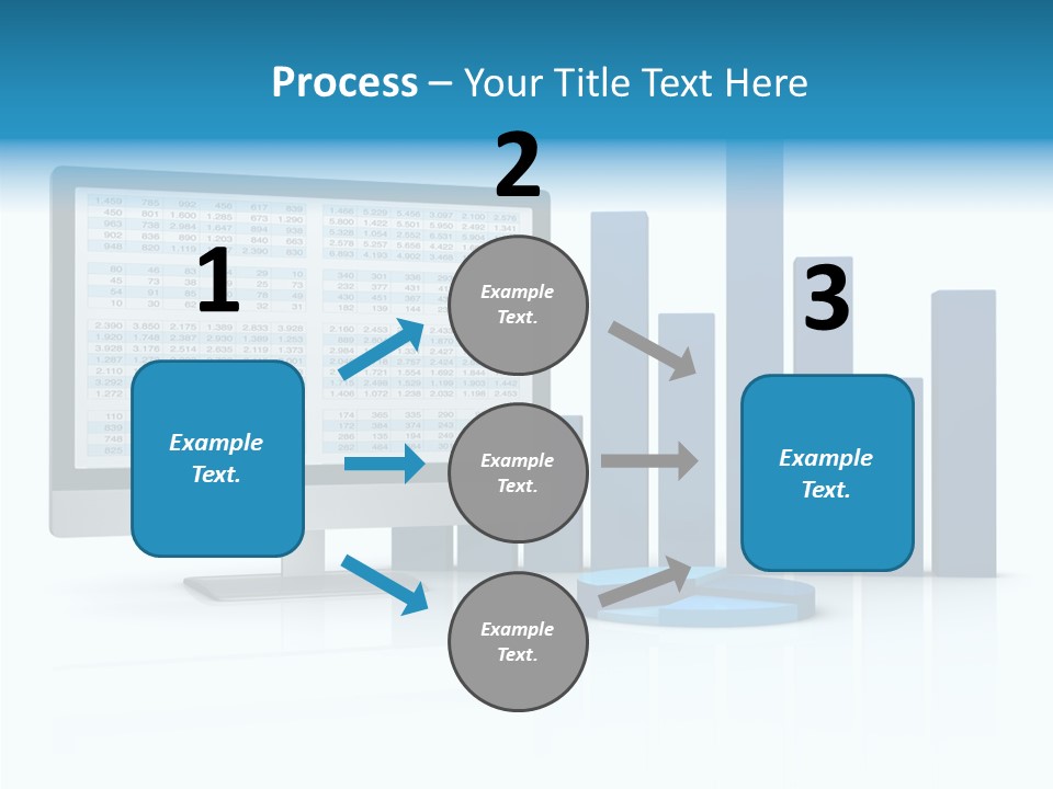 Connect Blue Graph PowerPoint Template