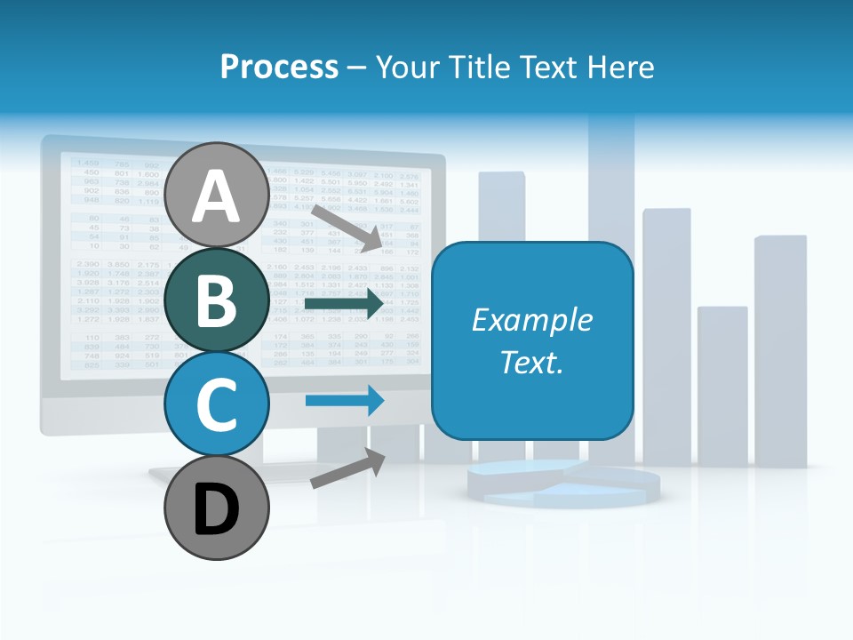 Connect Blue Graph PowerPoint Template