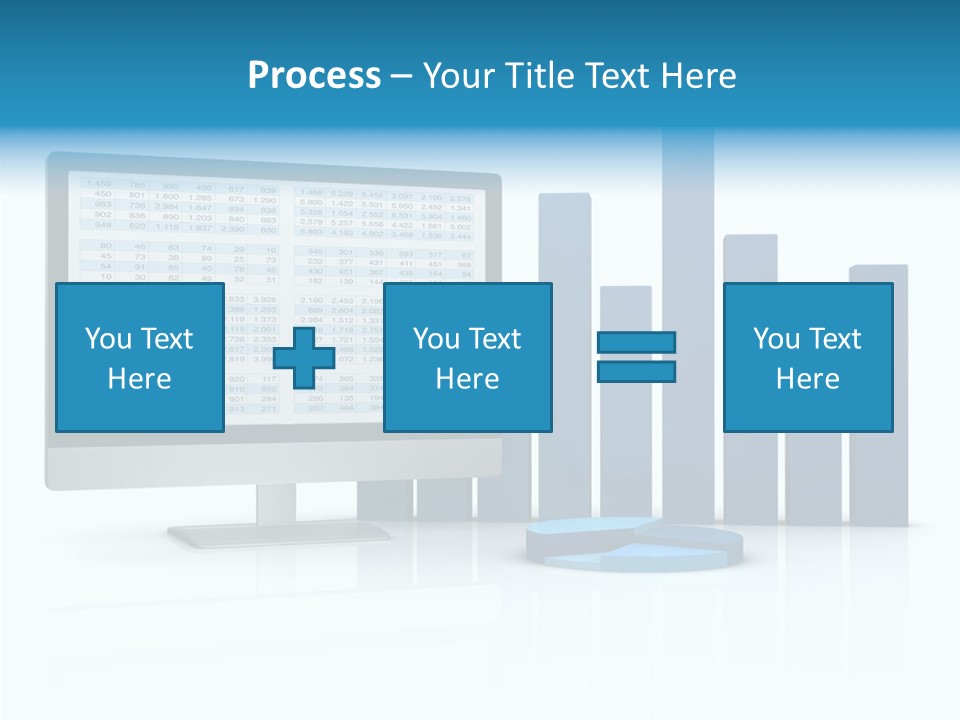 Connect Blue Graph PowerPoint Template