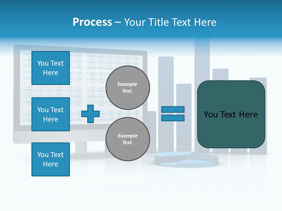 Connect Blue Graph PowerPoint Template