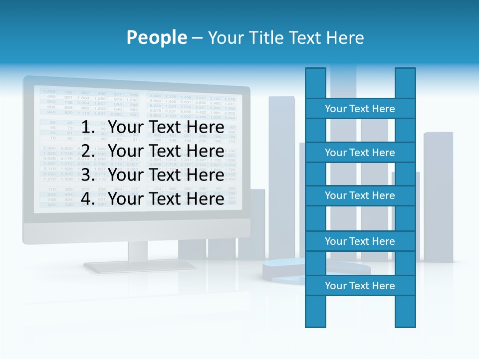 Connect Blue Graph PowerPoint Template
