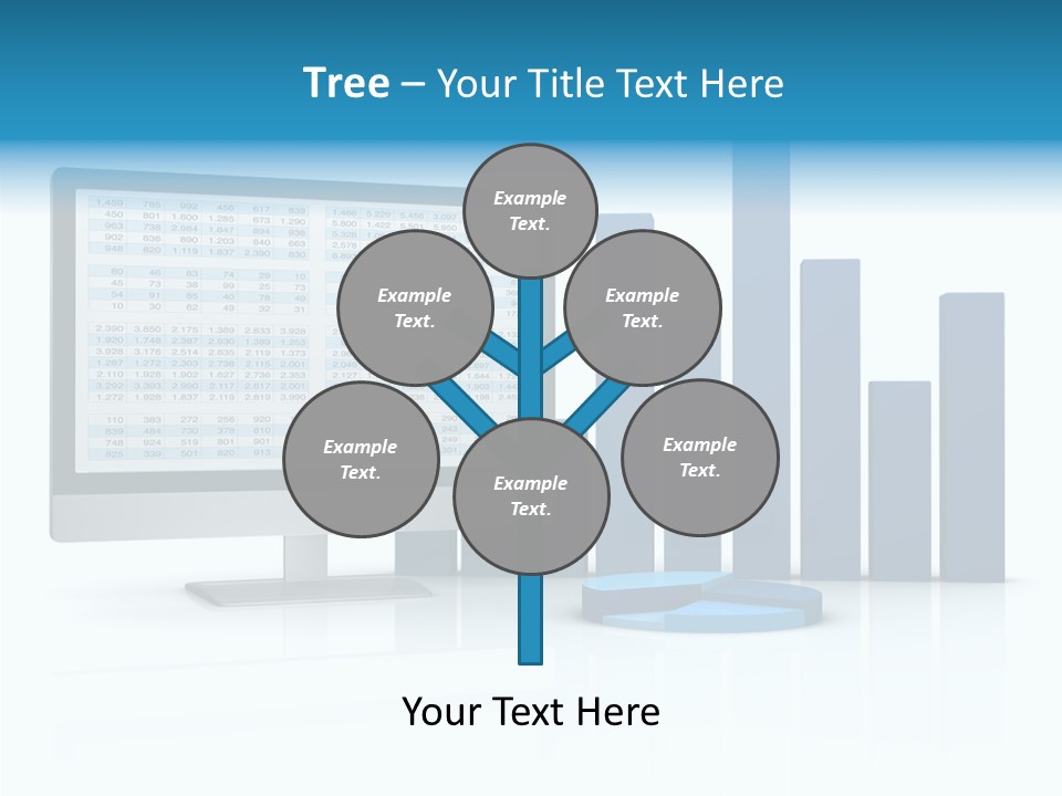 Connect Blue Graph PowerPoint Template