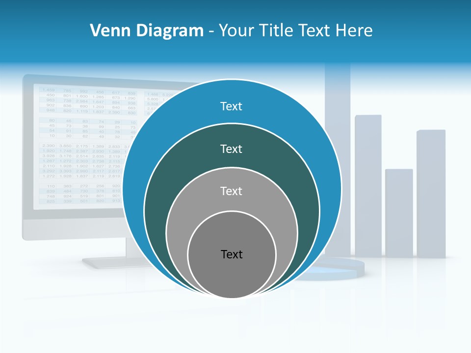 Connect Blue Graph PowerPoint Template