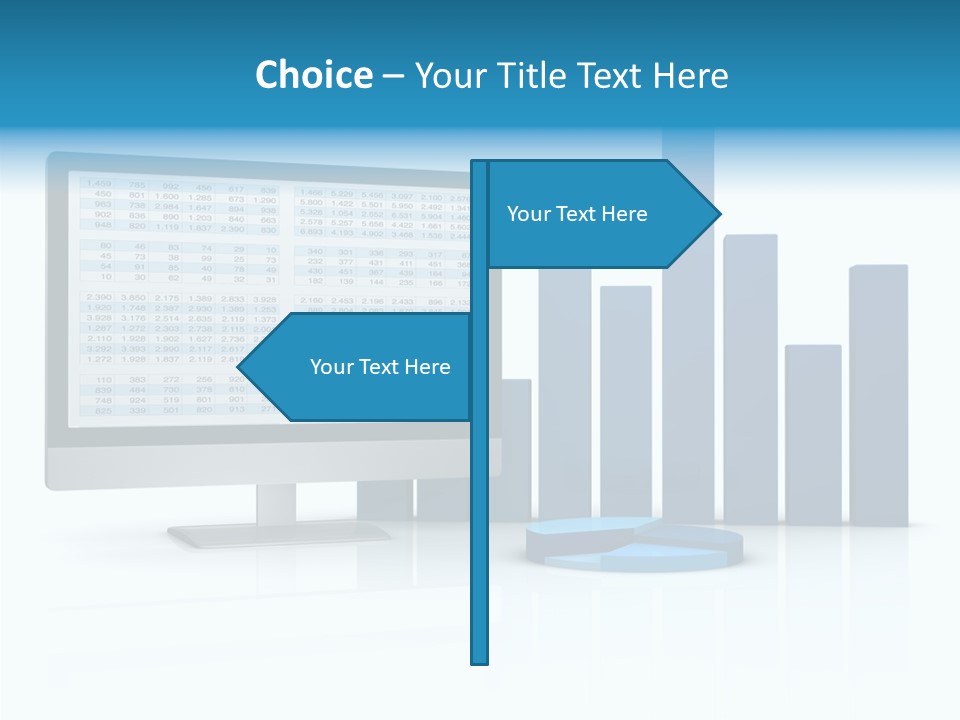 Connect Blue Graph PowerPoint Template