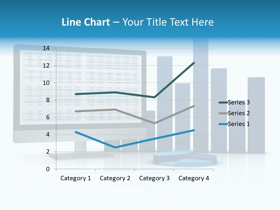 Connect Blue Graph PowerPoint Template