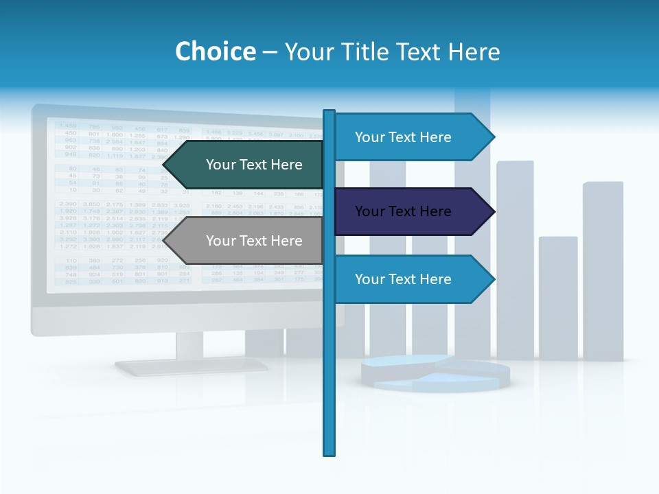 Connect Blue Graph PowerPoint Template