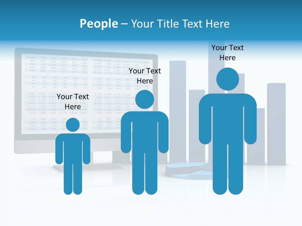 Connect Blue Graph PowerPoint Template