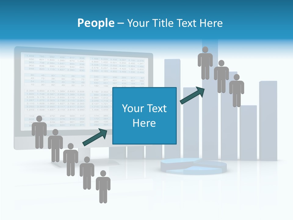 Connect Blue Graph PowerPoint Template