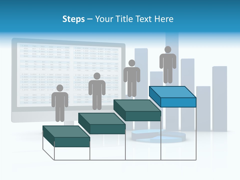 Connect Blue Graph PowerPoint Template