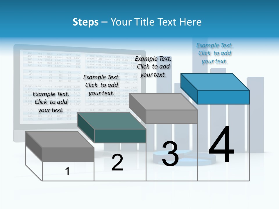 Connect Blue Graph PowerPoint Template