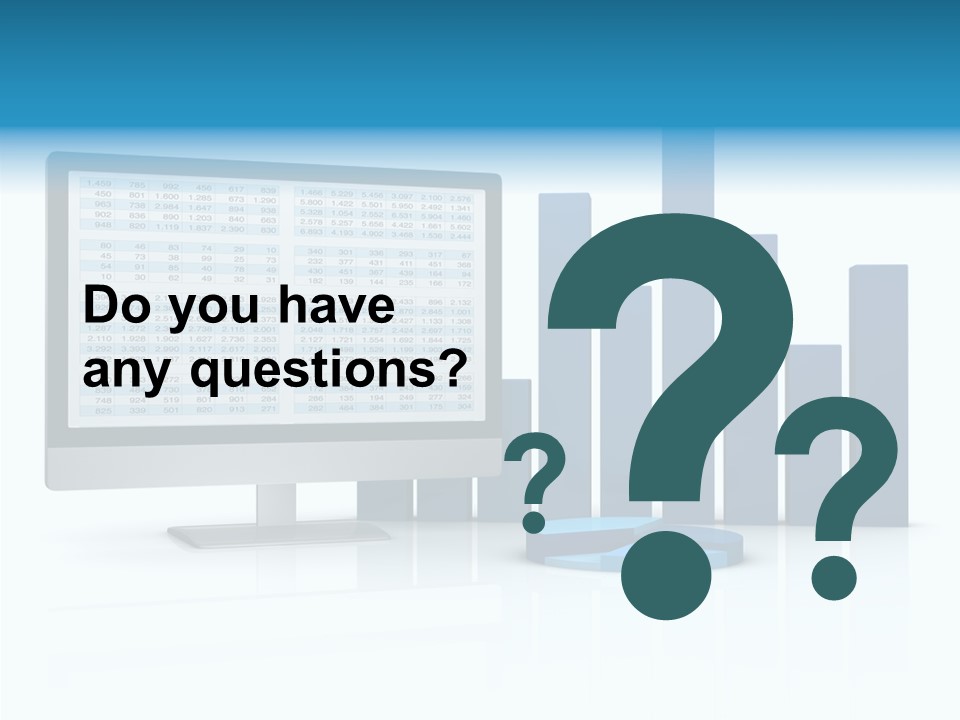 Connect Blue Graph PowerPoint Template