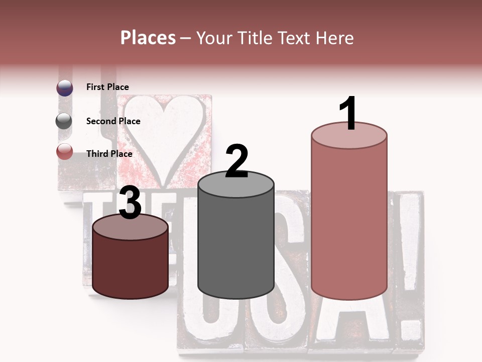 States Alphabet Heart PowerPoint Template