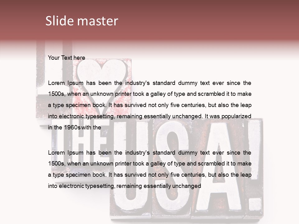 States Alphabet Heart PowerPoint Template