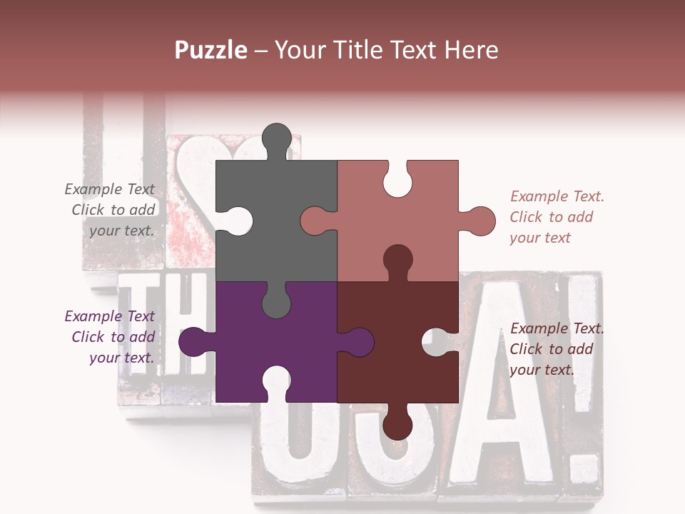 States Alphabet Heart PowerPoint Template