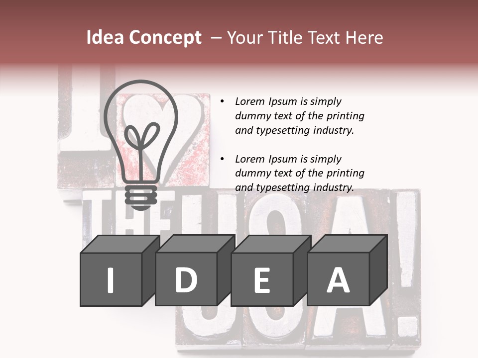 States Alphabet Heart PowerPoint Template