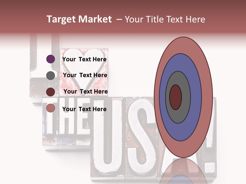 States Alphabet Heart PowerPoint Template