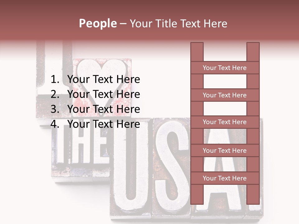 States Alphabet Heart PowerPoint Template