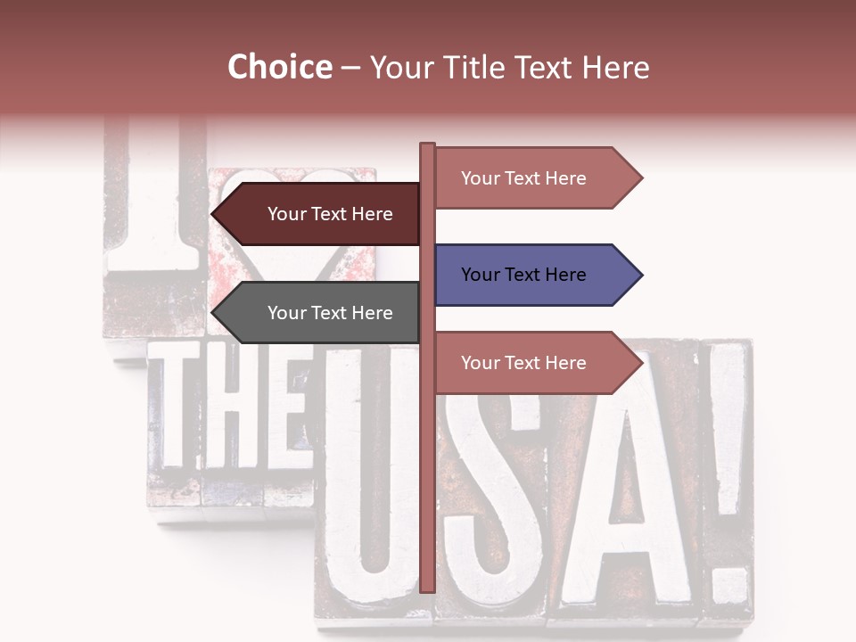 States Alphabet Heart PowerPoint Template