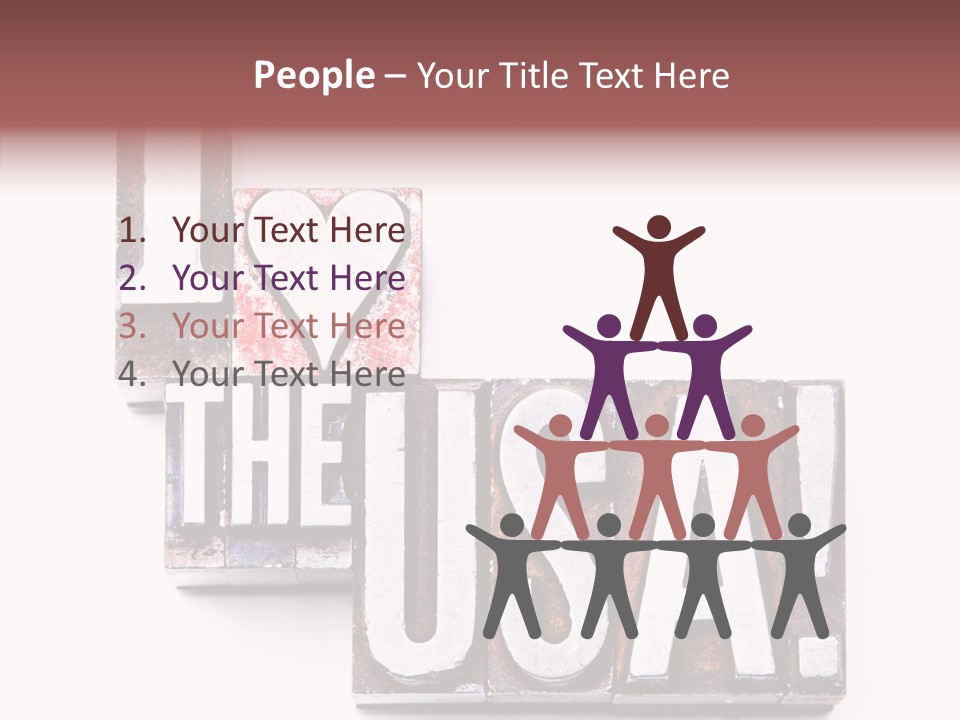 States Alphabet Heart PowerPoint Template