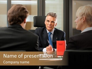 Suit Mature Law Firm PowerPoint Template