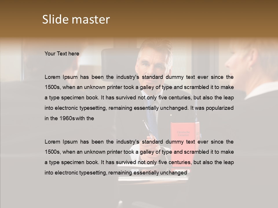 Suit Mature Law Firm PowerPoint Template