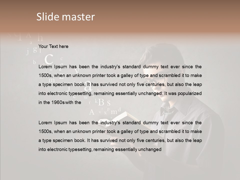 Guy Education Fashion PowerPoint Template