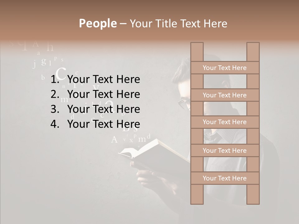 Guy Education Fashion PowerPoint Template