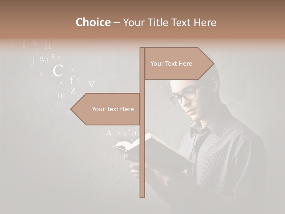 Guy Education Fashion PowerPoint Template