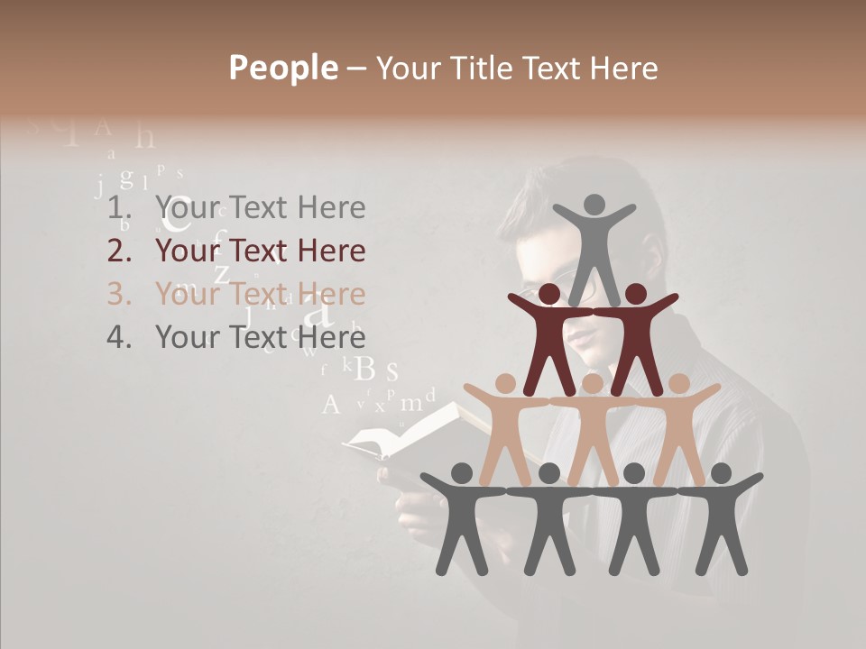 Guy Education Fashion PowerPoint Template