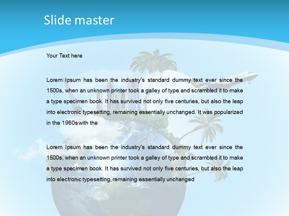 Baggage Packed Red PowerPoint Template