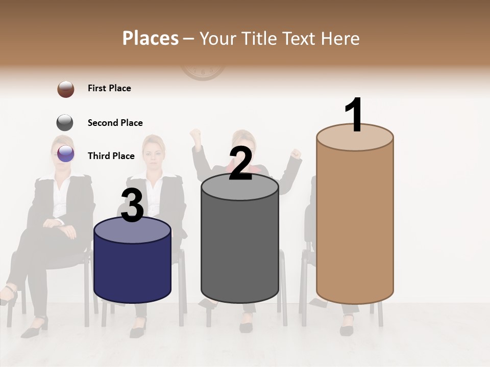 Person Winner Lady PowerPoint Template