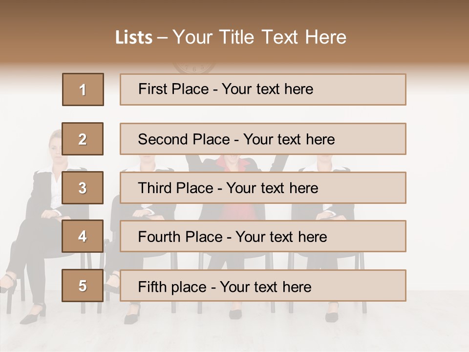 Person Winner Lady PowerPoint Template