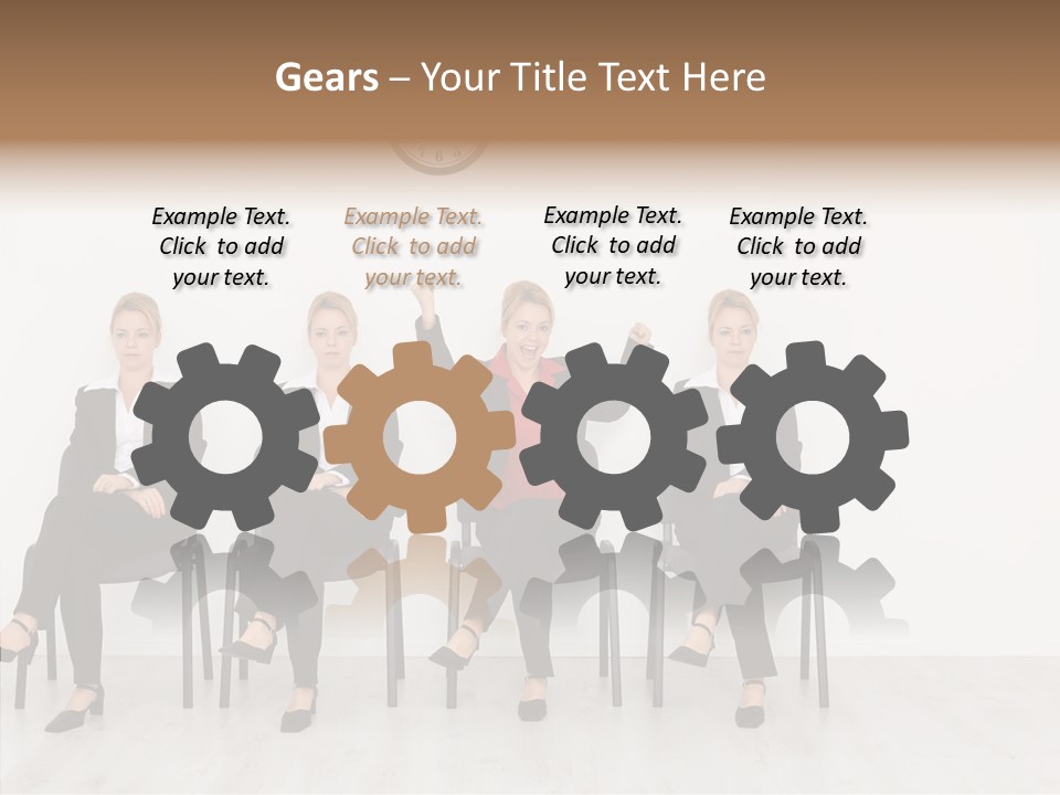 Person Winner Lady PowerPoint Template