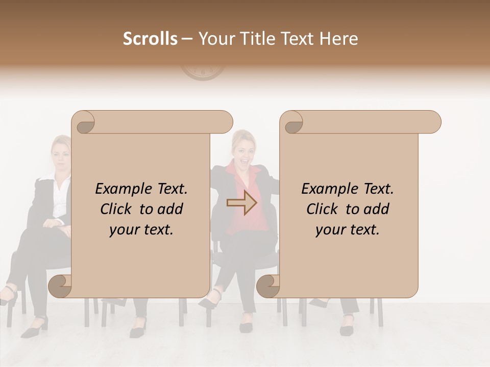 Person Winner Lady PowerPoint Template