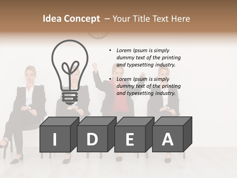 Person Winner Lady PowerPoint Template