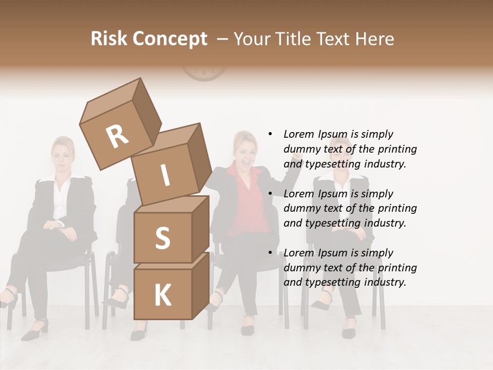 Person Winner Lady PowerPoint Template