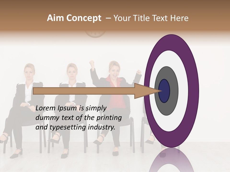 Person Winner Lady PowerPoint Template