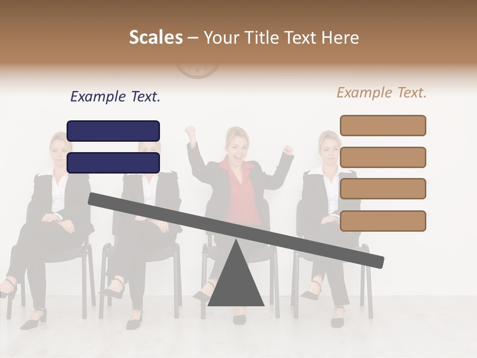 Person Winner Lady PowerPoint Template