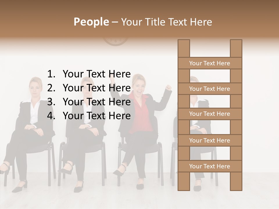 Person Winner Lady PowerPoint Template