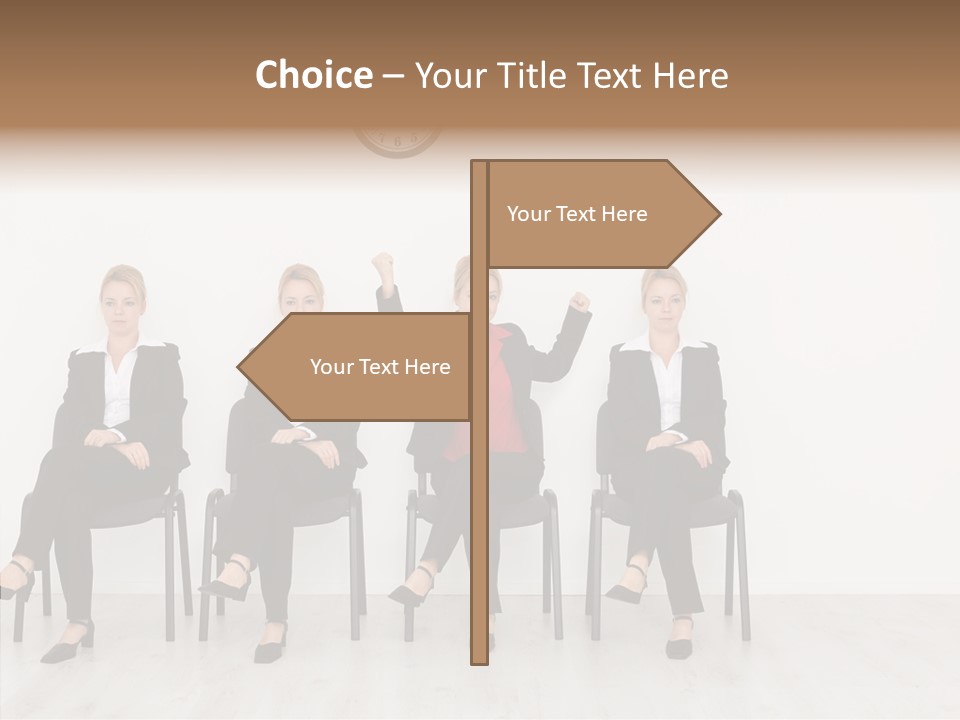 Person Winner Lady PowerPoint Template
