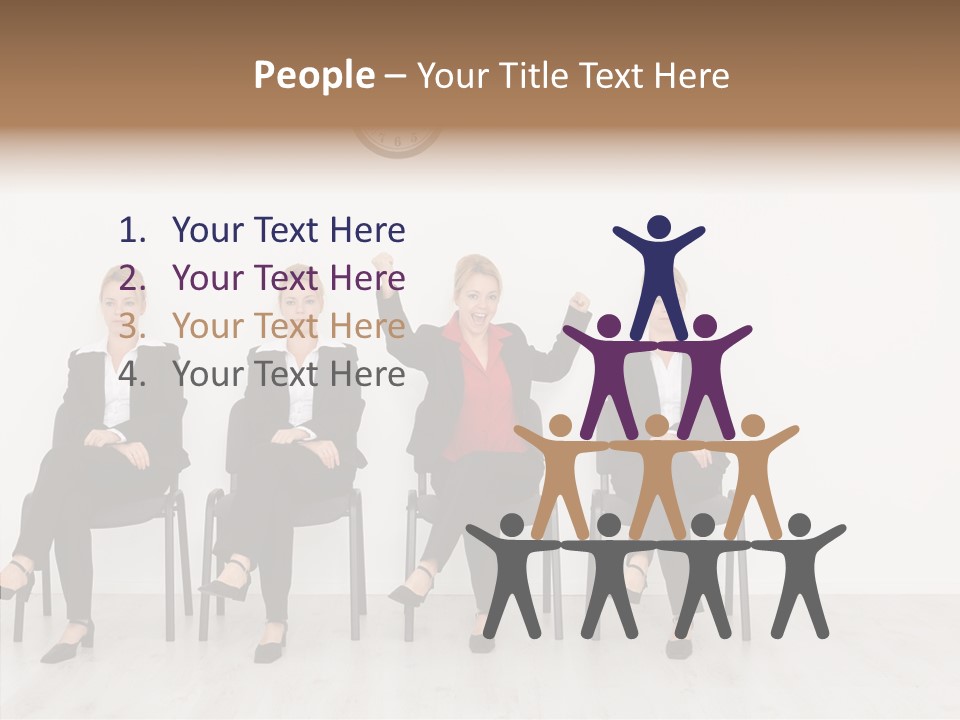 Person Winner Lady PowerPoint Template